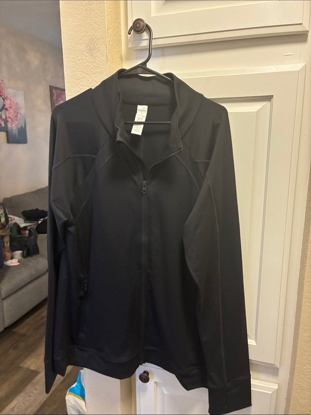 Isabella active wear black full zip active wear jacket NWOT